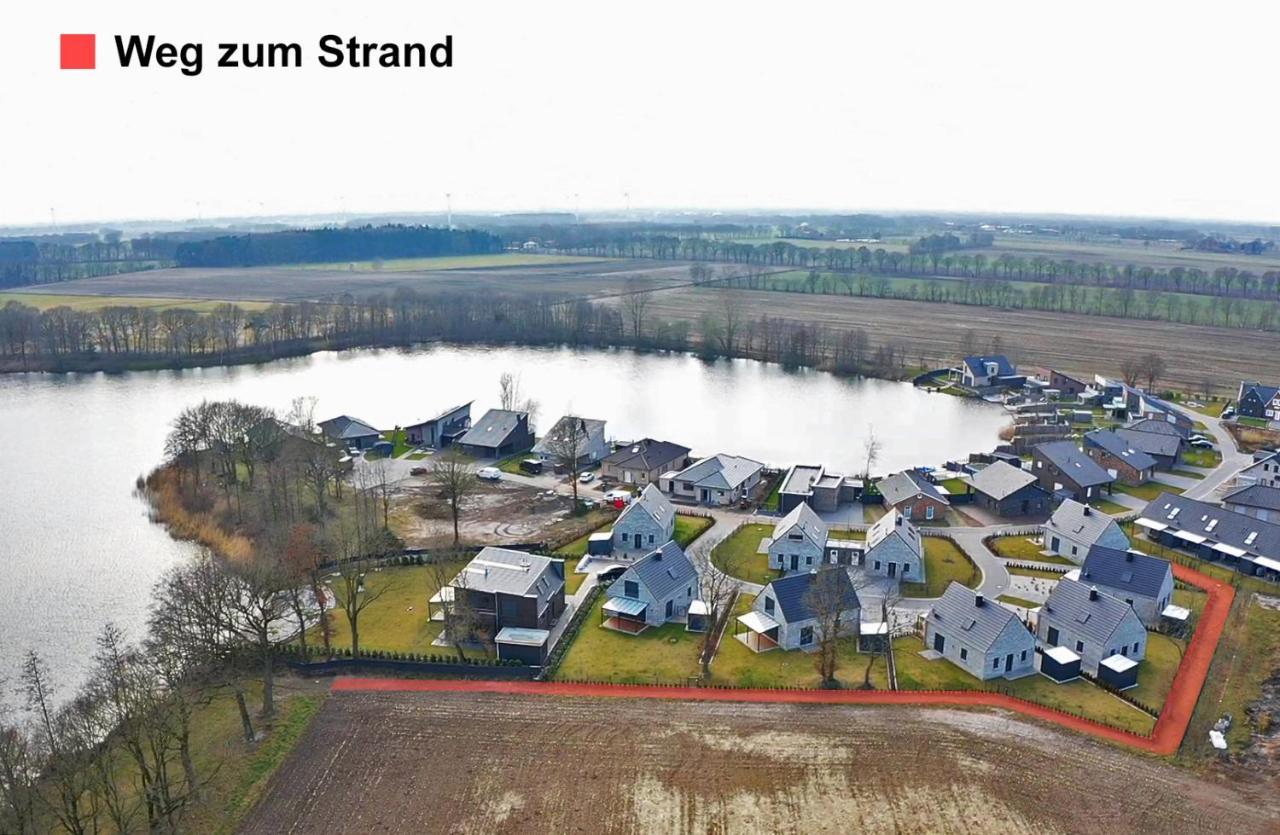 Ferienhaus Seeblick am Harkebrügger See mit Sauna und Kamin Barssel  Exterior foto